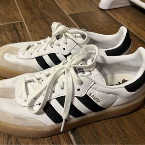 Adidas Samba White and Black Sneakers